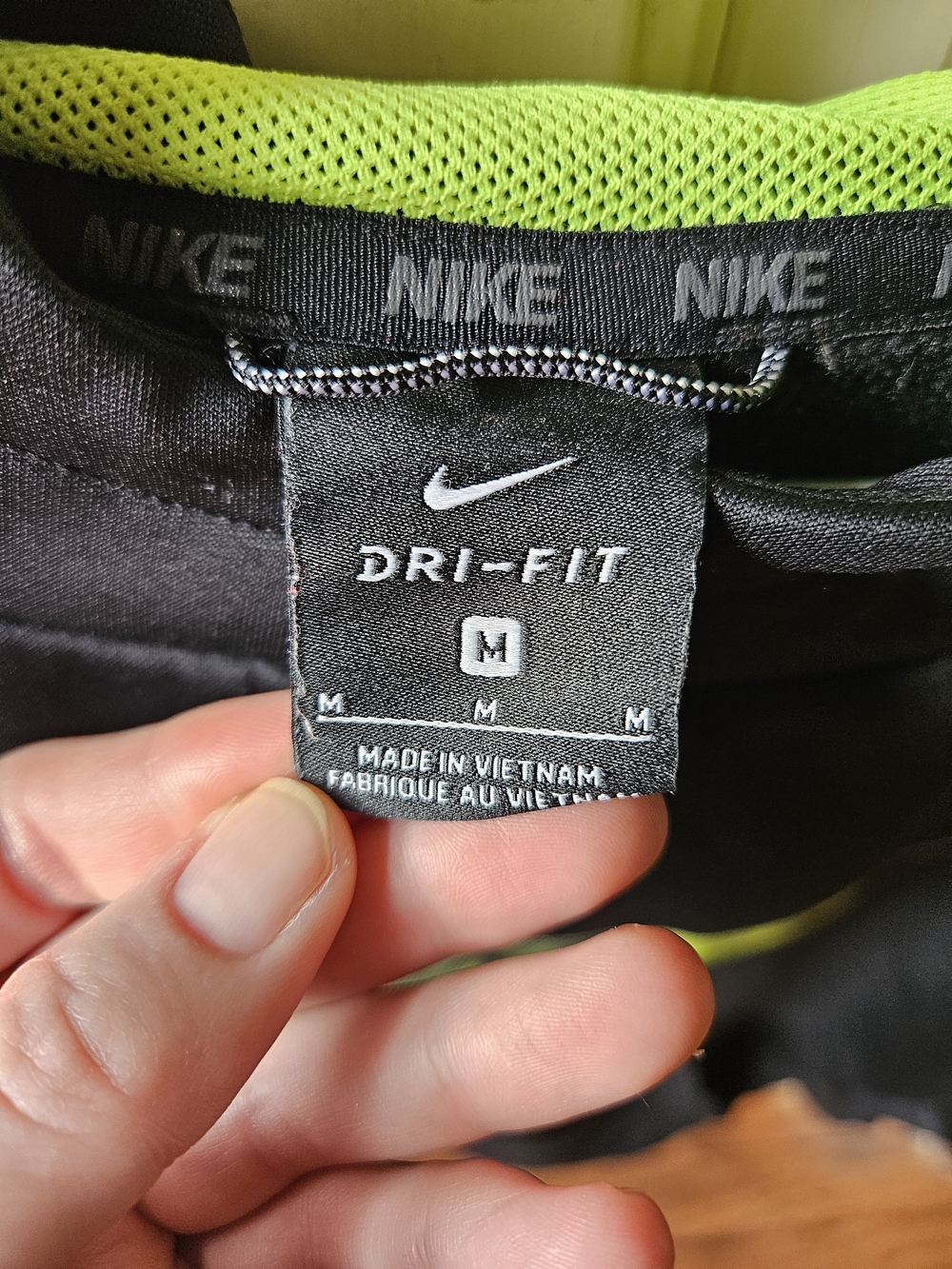 Nike Black Pullover Hoodie with Neon Yellow Swoosh - Picture 3 of 4